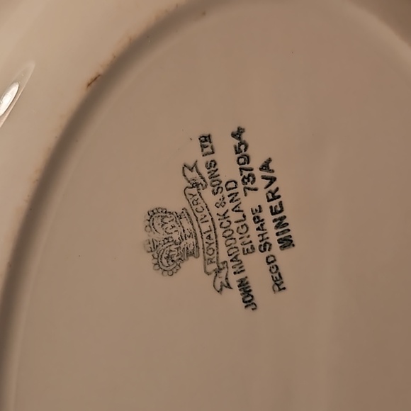John Maddock & Sons Minerva Royal Ivory Cairo Serving Platter England - Picture 7 of 13